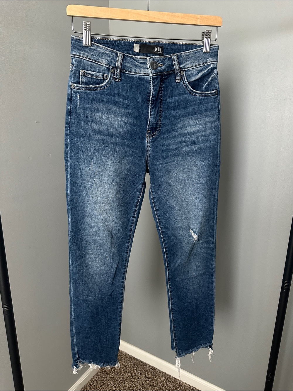 Kut from the Kloth Medium Blue Slim Straight Jeans